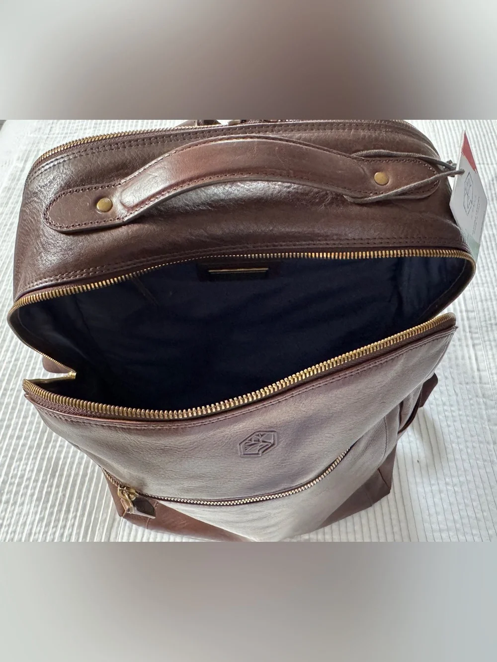 Genuine Italian Leather Backpack UNISEX NWT